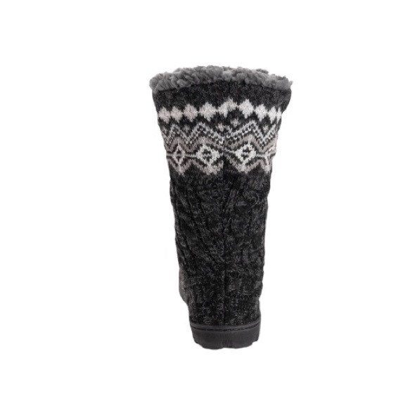 Muk Luks Tall Knit Fold Over Slipper Boots - Picture 4 of 12